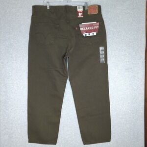 Deadstock Vtg Levi's 550 Relaxed Fit Jeans‎ Mens 42/30 Dark Green NWT 2004